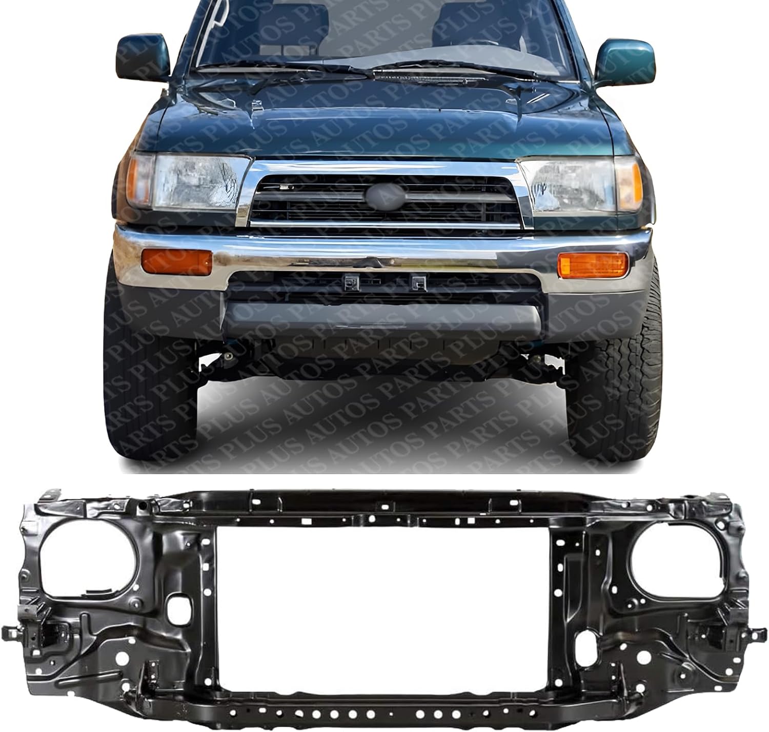 Front Radiator Support Assembly Steel Direct Replacement Compatible With 1996-2002 Toyota 4Runner TO1225159 5320135100