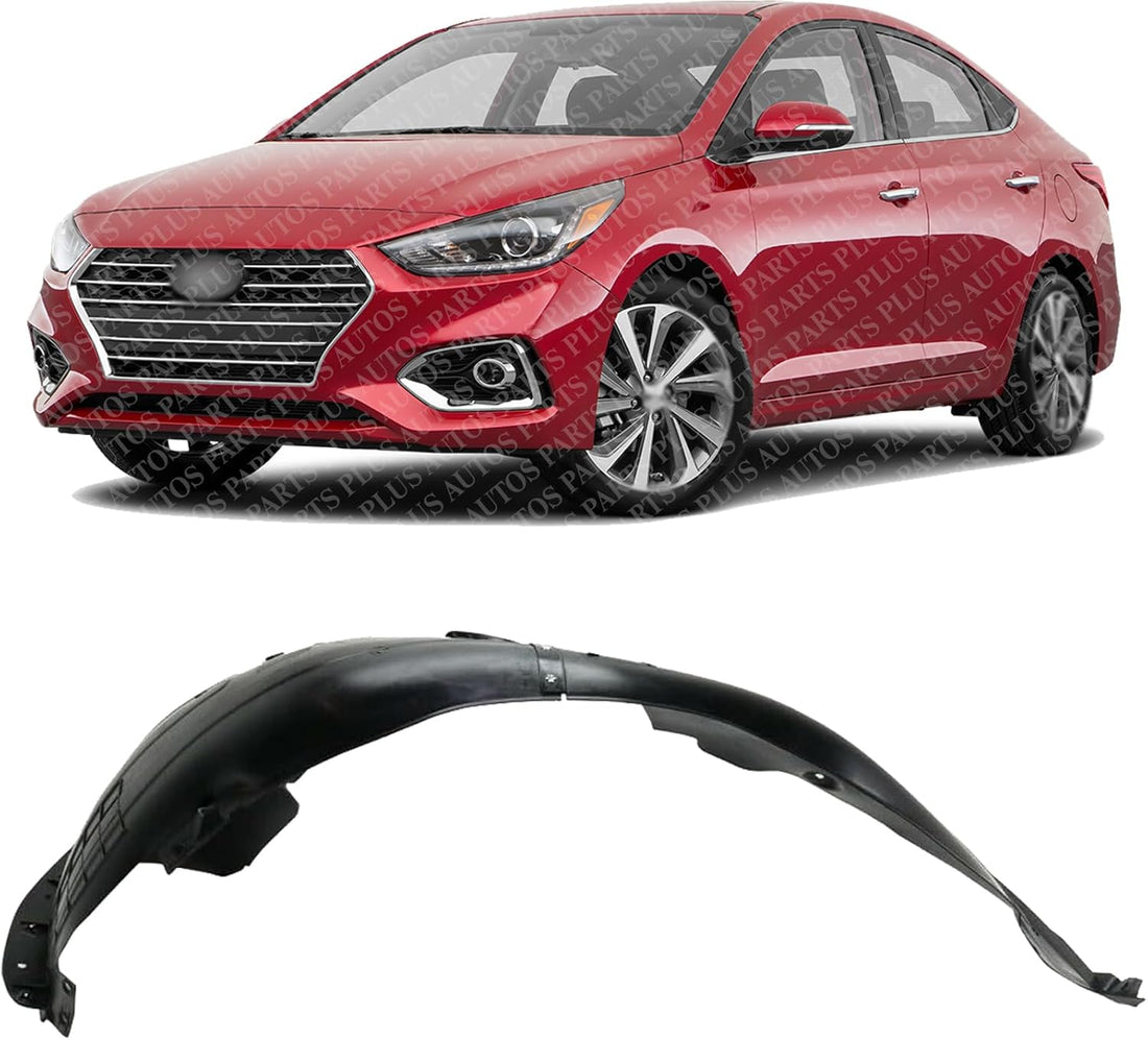 Front Fender Liner Left Driver Side Direct Replacement Compatible With 2018-2022 Hyundai Accent HY1248170 86811J0000