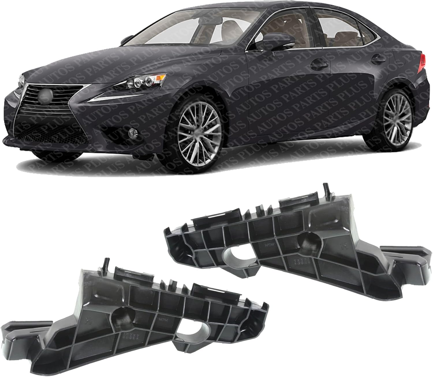 Set Of 2 Front Bumper Retainer Plastic Right Passenger & Left Driver Side Direct Replacement Compatible With 2014-2015 Lexus IS250 / 2014-2016 IS350 / 2016 IS200t / IS300 LX1033112