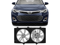 Front Radiator Dual Fan Assembly Plastic Direct Replacement Compatible with 2005-2018 Toyota Avalon / 2009-2016 Venza / 2007-2017 Camry / 2007-2018 Lexus ES350 LX3115113