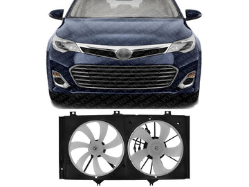 Front Radiator Dual Fan Assembly Plastic Direct Replacement Compatible with 2005-2018 Toyota Avalon / 2009-2016 Venza / 2007-2017 Camry / 2007-2018 Lexus ES350 LX3115113