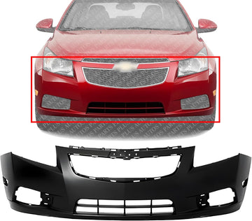 Front Bumper Cover Primed Direct Replacement Compatible With 2011-2014 Chevrolet Cruze GM1000924 95217520