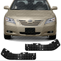 Set Of 2 Front Bumper Support Bracket Left Driver & Right Passenger Side Direct Replacement Compatible With 2007-2011 Toyota Camry TO1042108 TO1043108 5253506030 5253606020