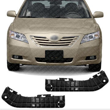 Set Of 2 Front Bumper Support Bracket Left Driver & Right Passenger Side Direct Replacement Compatible With 2007-2011 Toyota Camry TO1042108 TO1043108 5253506030 5253606020
