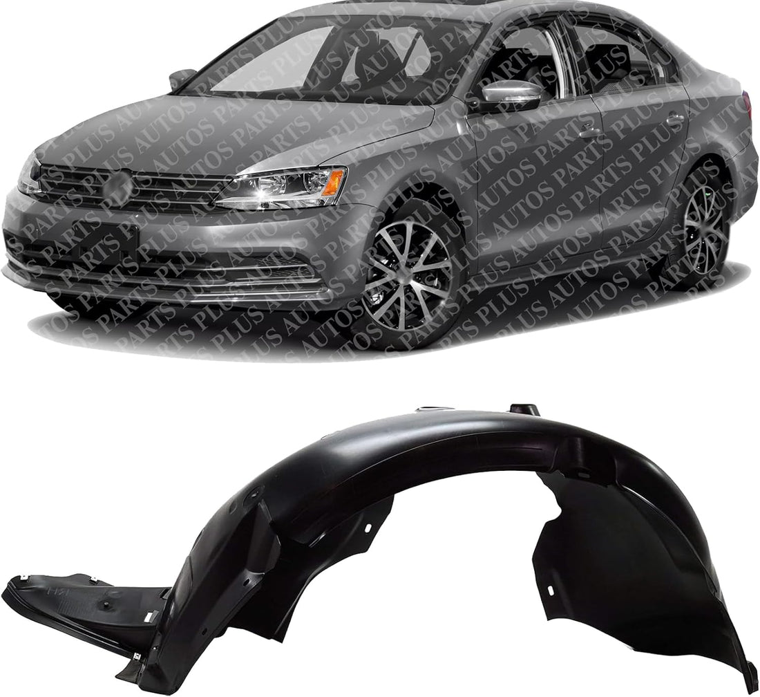 Front Fender Liner Left Driver Side Direct Replacement Compatible With 2015-2018 Volkswagen Jetta VW1248136 5C6805911M
