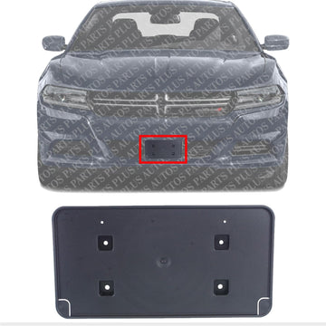 Front License Plate Bracket Textured Direct Replacement Compatible with 2015-2023 Dodge Charger CH1068133 68238771AC