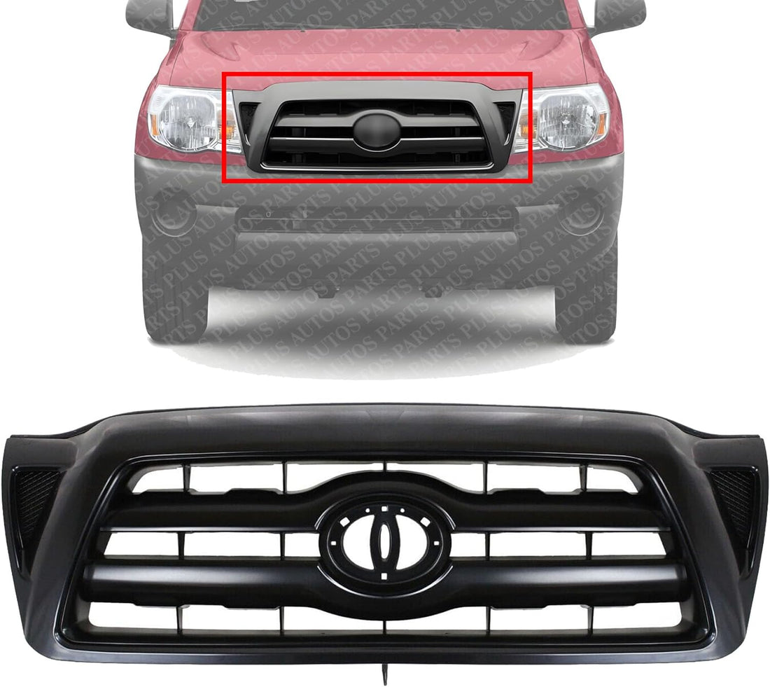 Front Grille Paintable Shell And Insert Direct Replacement Compatible With 2005-2011 Toyota Tacoma TO1200269 5310004350