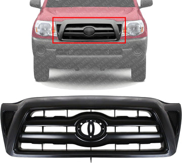 Front Grille Paintable Shell And Insert Direct Replacement Compatible With 2005-2011 Toyota Tacoma TO1200269 5310004350