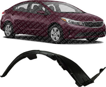 Front Fender Liner Right Passenger Side Direct Replacement Compatible With 2017-2018 Kia Forte5 KI1249155 86812A7900