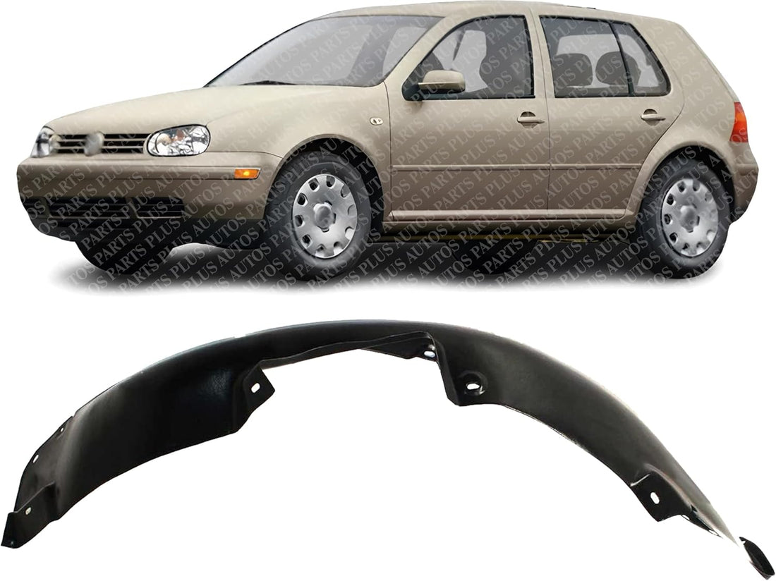 Front Fender Liner Left Driver Side Direct Replacement Compatible With 1999-2006 Volkswagen Golf/GTI / 1995-2005 Jetta VW1248103 1JM809957