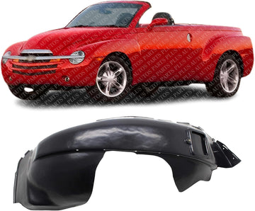 Front Fender Liner Left Driver Side Direct Replacement Compatible With 2003-2006 Chevrolet SSR GM1250119 15774267