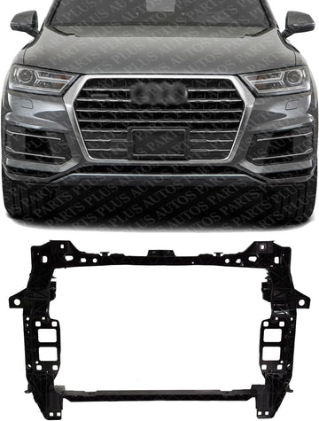 Front Radiator Support Assembly Plastic With Steel Direct Replacement Compatible With 2017-2019 Audi Q7 / 2019-2020 Q8 AU1225143 4M0805594B