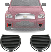 Set Of 2 Front Fog Light Cover Textured Left Driver & Right Passenger Side Direct Replacement Compatible With 2006-2011 Chevrolet HHR GM1039111 GM1038111 22714710 22714709