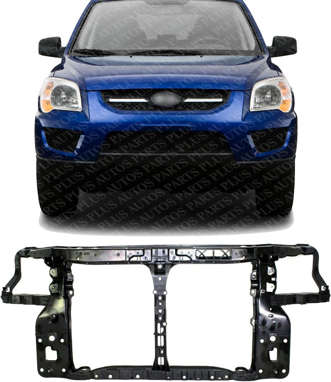 Front Radiator Support Plastic Direct Replacement Compatible With 2005-2010 Kia Sportage KI1225147 641011F000