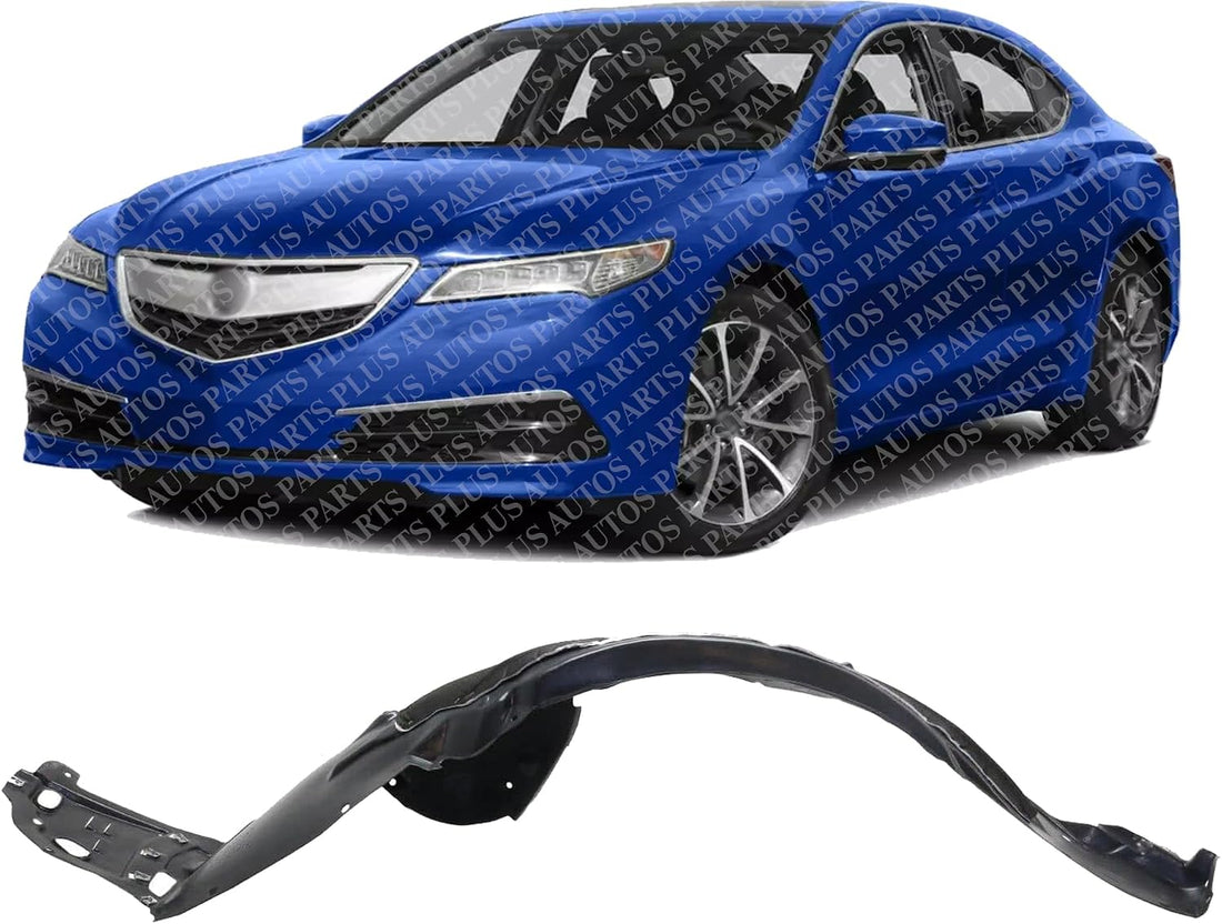 Front Fender Liner Left Driver Side Direct Replacement Compatible With 2015-2017 Acura TLX AC1248136 74150TZ3A00-PFM