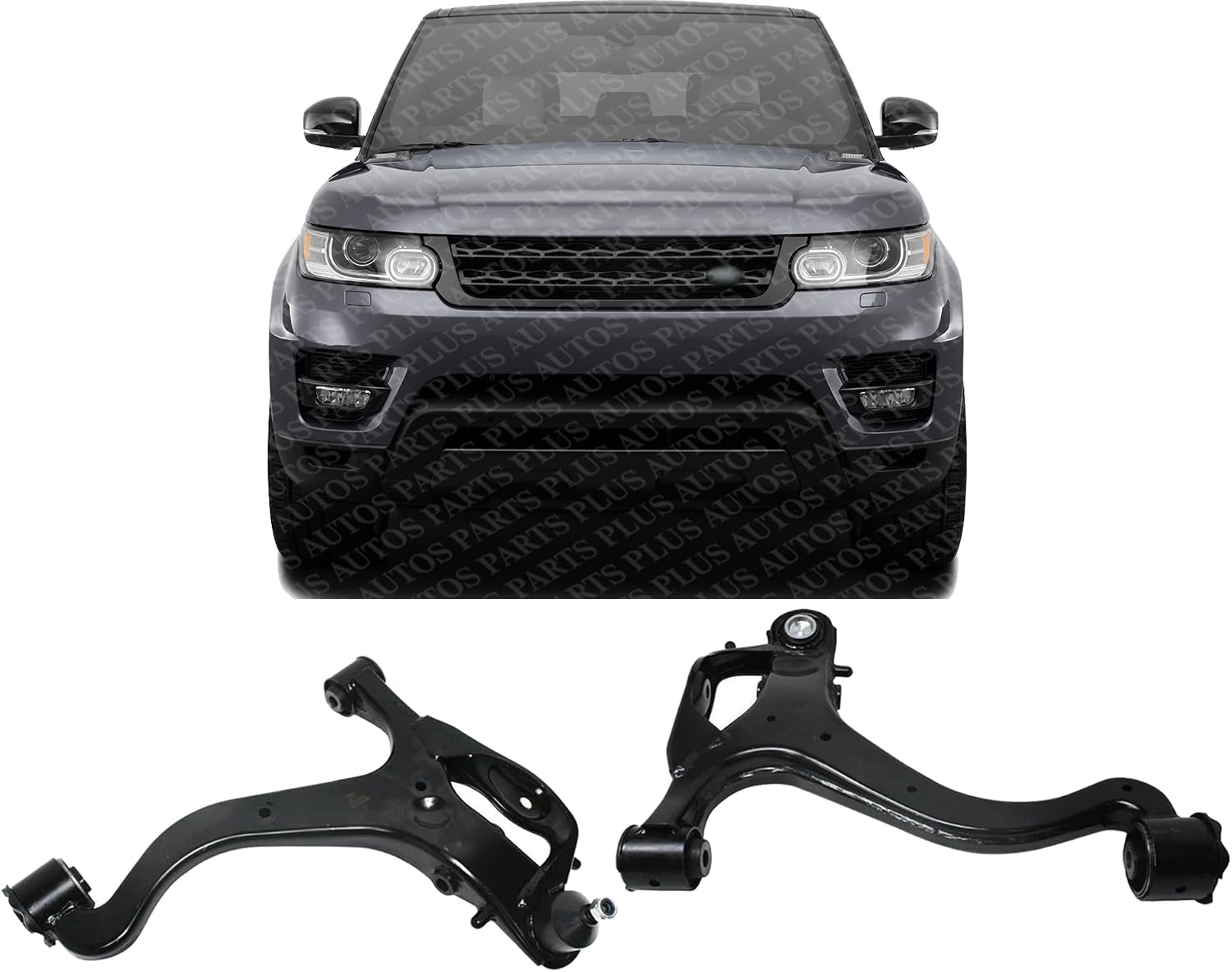 Set of 2 Front Lower Control Arm Steel Left Driver & Right Passenger Side Direct Replacement Compatible With 2005-2009 Land Rover LR3 / 2010-2016 LR4 LR028245 RBJ501540 LR028249