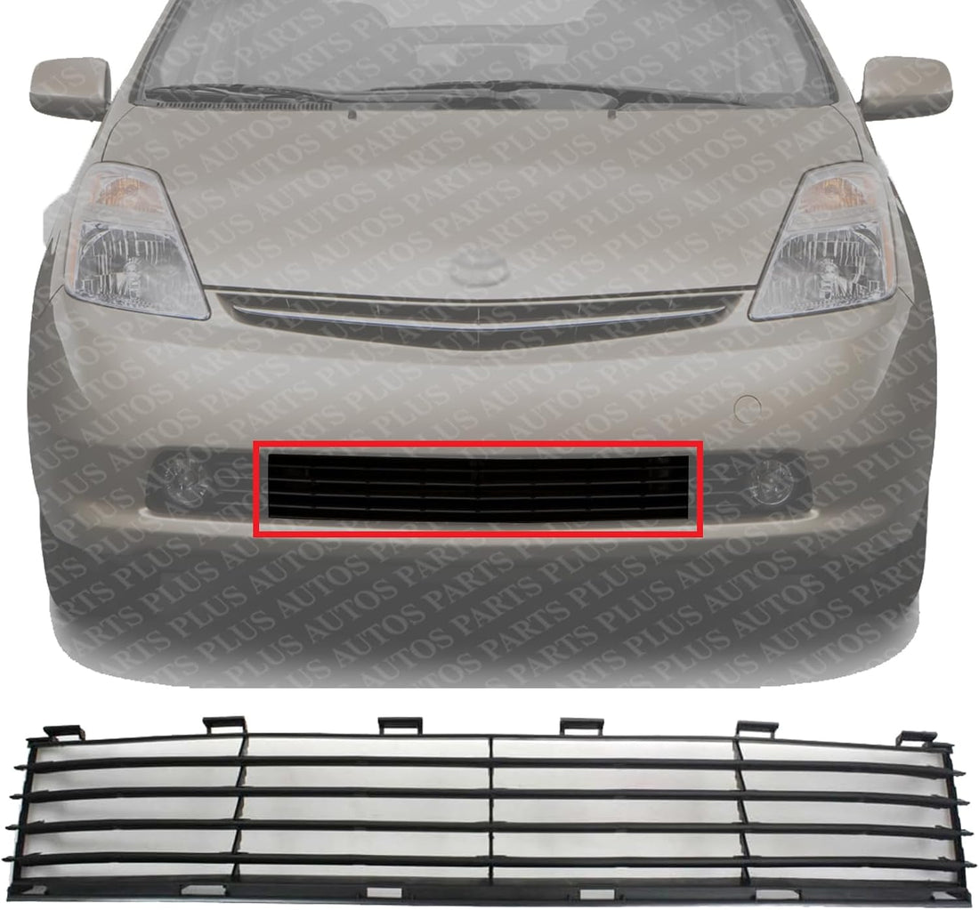 Front Bumper Lower Center Grille Textured Plastic Direct Replacement Compatible With 2004-2009 Toyota Prius TO1036112 5311147010