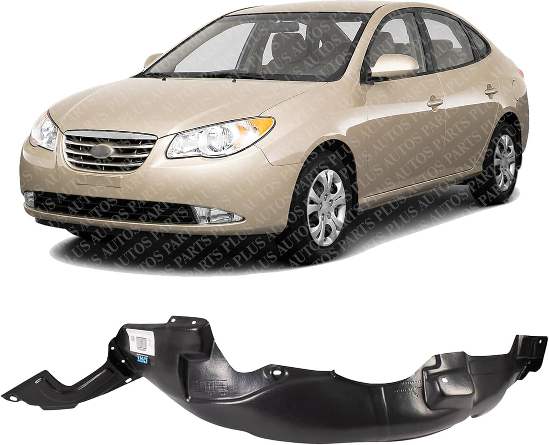 Front Fender Liner Left Driver Side Direct Replacement Compatible With 2007-2010 Hyundai Elantra HY1250112 868112H010