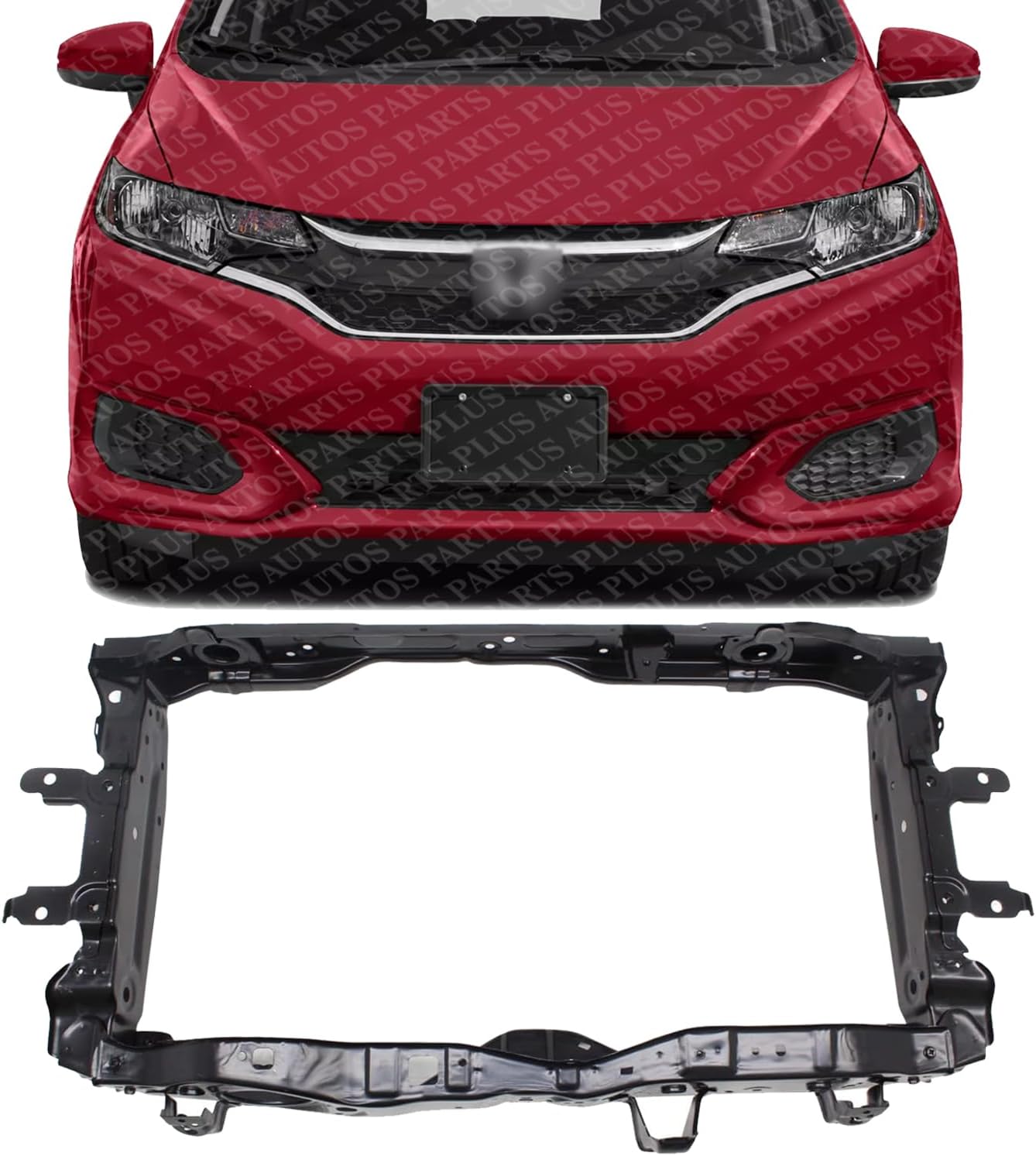 Front Radiator Support Assembly Steel Direct Replacement Compatible With 2018-2020 Honda Fit HO1225198 60400T5RA10ZZ