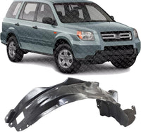 Front Fender Liner Right Passenger Side Direct Replacement Compatible With 2006-2008 Honda Pilot HO1251108 74101S9VA10