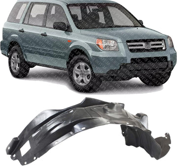 Front Fender Liner Right Passenger Side Direct Replacement Compatible With 2006-2008 Honda Pilot HO1251108 74101S9VA10