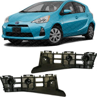 Set Of 2 Front Bumper Support Bracket Plastic Left Driver & Right Passenger Side Direct Replacement Compatible With 2010-2015 Toyota Prius/Plug-In TO1067172 TO1066172