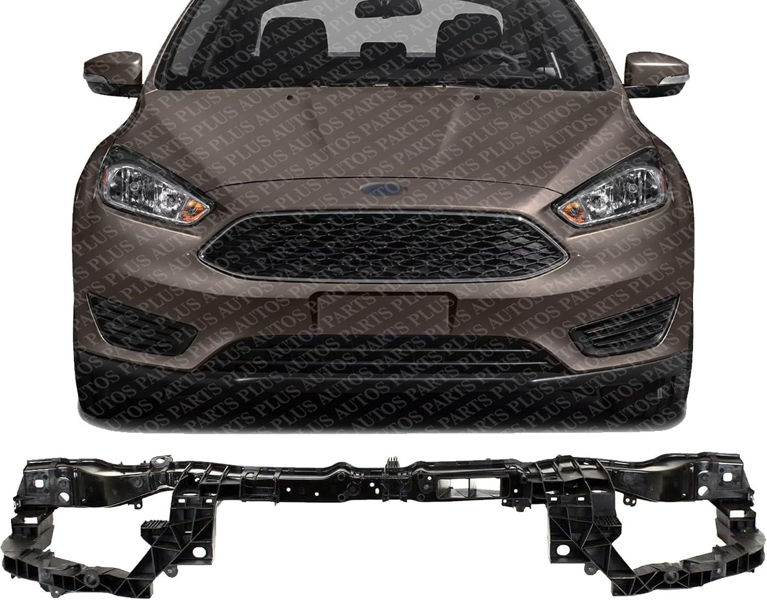 Front Upper Radiator Support Plastic With Steel Direct Replacement Compatible With 2012-2018 Ford Focus FO1225214 CM5Z8A284A