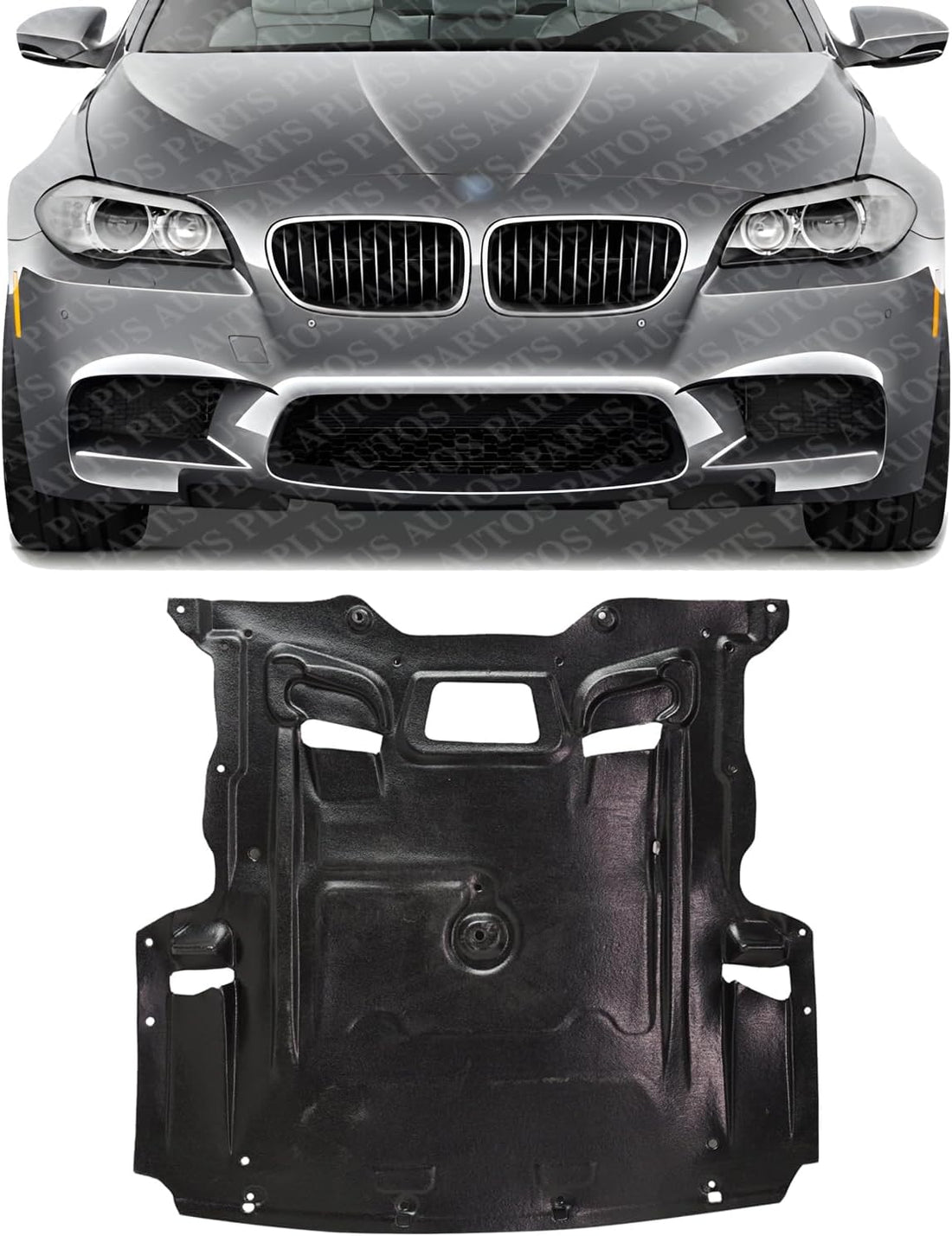 Front Engine Splash Shield Under Cover Direct Replacement Compatible with 2010-2017 BMW 5-Series / 2012-2019 6-Series / 2009-2015 7-Series BM1228195 51757185113