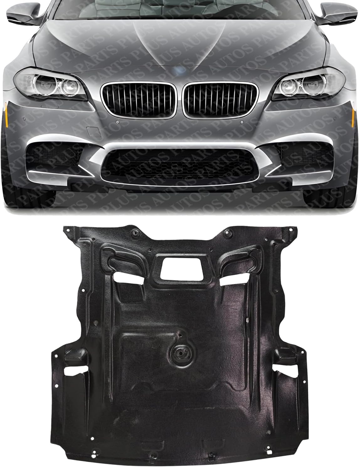 Front Engine Splash Shield Under Cover Direct Replacement Compatible with 2010-2017 BMW 5-Series / 2012-2019 6-Series / 2009-2015 7-Series BM1228195 51757185113