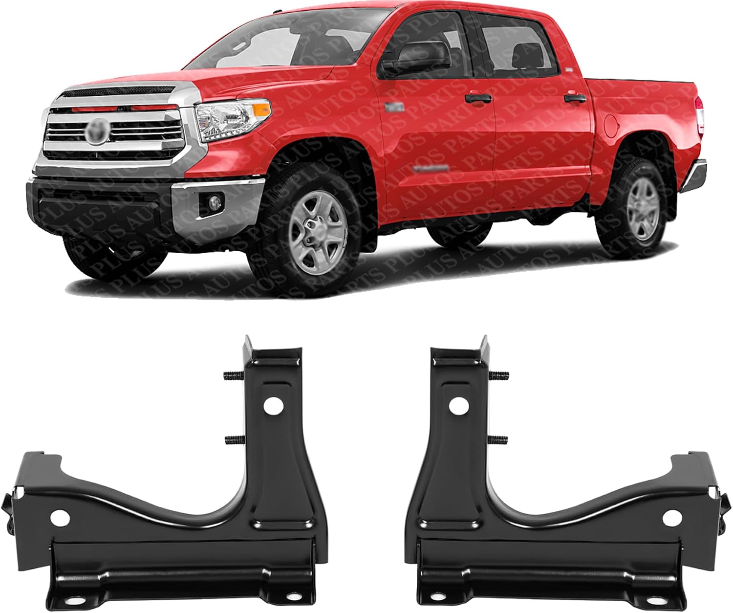 Set of 2 Front Radiator Support Bracket Steel Left Driver & Right Passenger Side Direct Replacement Compatible with 2014-2021 Toyota Tundra TO1225438 TO1225437 539060C020 539050C020