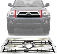 Front Grille Chrome Shell With Primed Insert Direct Replacement Compatible With 2006-2009 Toyota 4Runner TO1200299 5310035A13C0