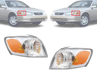 Set Of 2 Front Corner Light Assembly Right Passenger & Left Driver Side Direct Replacement Compatible With 2000-2001 Toyota Camry TO2531136 TO2530136 81510AA020 81520AA020