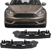 Set Of 2 Front Bumper Side-Reinforcement Bracket Plastic Left Driver & Right Passenger Side Direct Replacement Compatible With 2012-2018 Ford Focus FO1027111 FO1026111