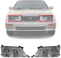 Set Of 2 Front Headlights Assembly Right Passenger & Left Driver Side Direct Replacement Compatible With 1998-1999 Toyota Avalon TO2502126 TO2503126 81150AC010 81110AC010