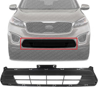 Front Bumper Grille Textured Plastic Without Fog Lights Holes Direct Replacement Compatible With 2016-2018 Kia Sorento KI1036129 86522C6000