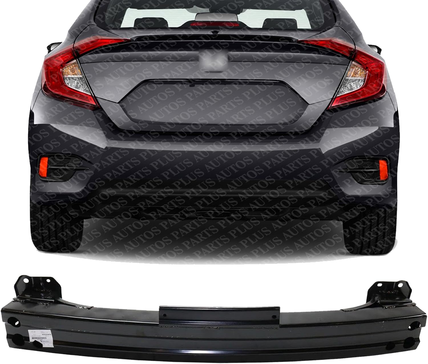 Rear Bumper Reinforcement Steel Direct Replacement Compatible With 2017-2021 Honda Civic HO1106199 71530TGGA10ZZ