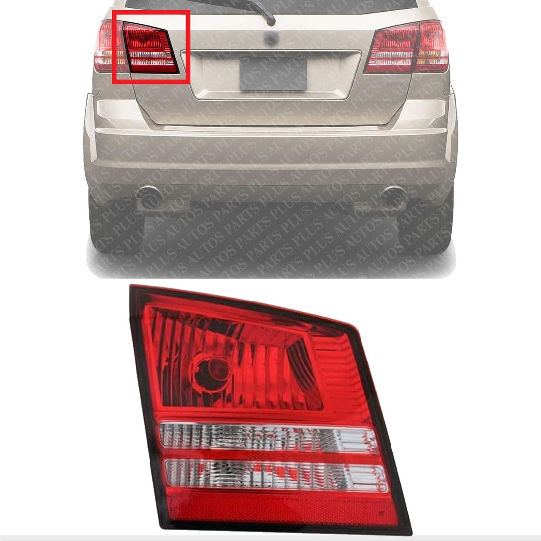 Tail Light Assembly Inner Left Driver Side Direct Replacement Compatible With 2009-2018 Dodge Journey CH2802100 4806369AF