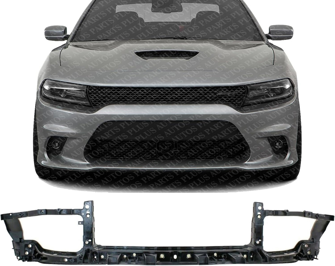 Front Upper Radiator Support Crossmember Plastic with Steel Direct Replacement Compatible with 2015-2023 Dodge Charger CH1225280 68200478AC