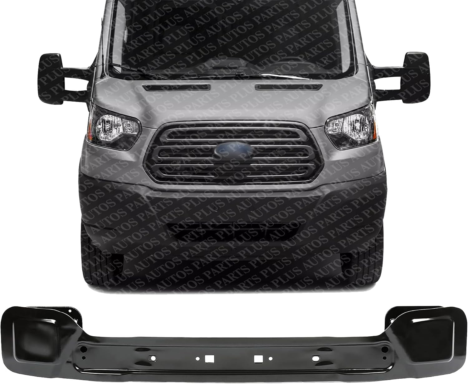 Front Bumper Upper Reinforcement Steel Direct Replacement Compatible With 2015-2021 Ford Transit 150 250 350 FO1006271 LK4Z17757B LK4Z17757A