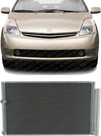 Front A/C Condenser Aluminum Core Direct Replacement Compatible With 2004-2009 Toyota Prius TO3030192 8845047020