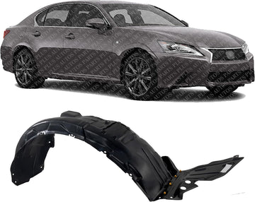 Front Fender Liner Right Passenger Side Direct Replacement Compatible With 2013-2015 Lexus GS350 / GS450h LX1249122 5380530203