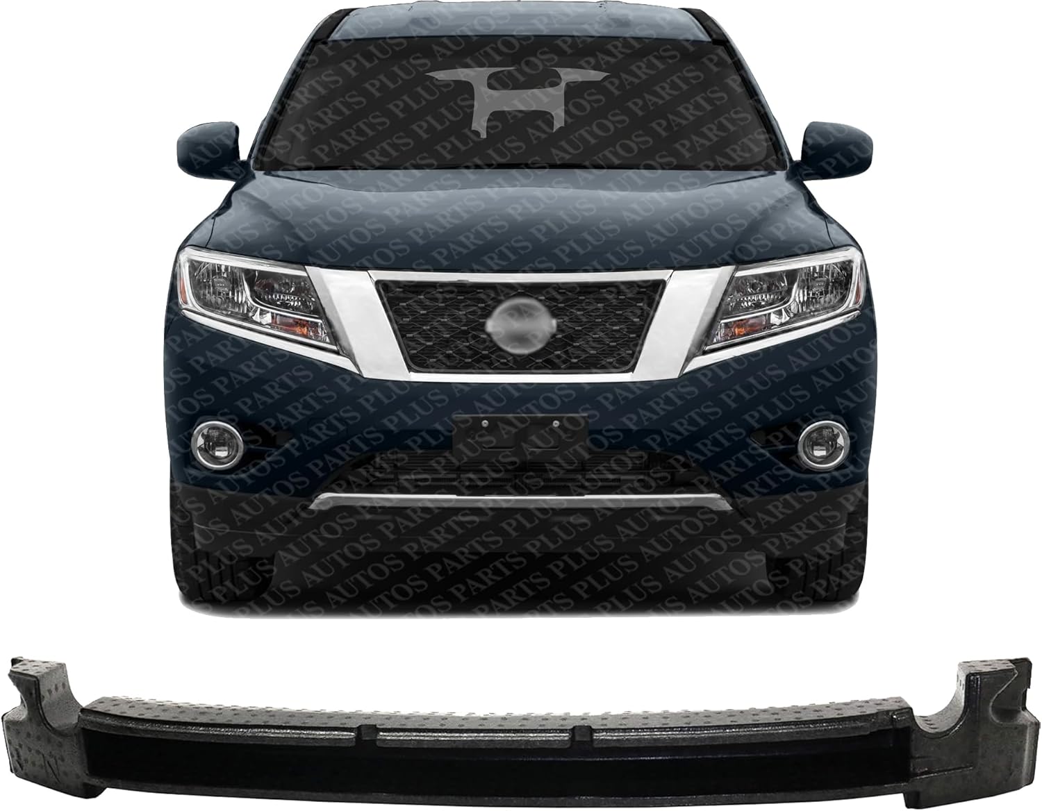 Front Bumper Energy Absorber Plastic Direct Replacement Compatible With 2013-2016 Nissan Pathfinder NI1070156 620903KA1A