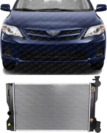 Front Radiator Aluminum Core Direct Replacement Compatible With 2009-2013 Toyota Corolla TO3010334 1641022160