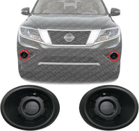 Set Of 2 Front Fog Light Cover Textured Plastic Right Passenger & Left Driver Side Direct Replacement Compatible With 2013-2016 Nissan Pathfinder NI1039154 NI1038154 622563KA0A