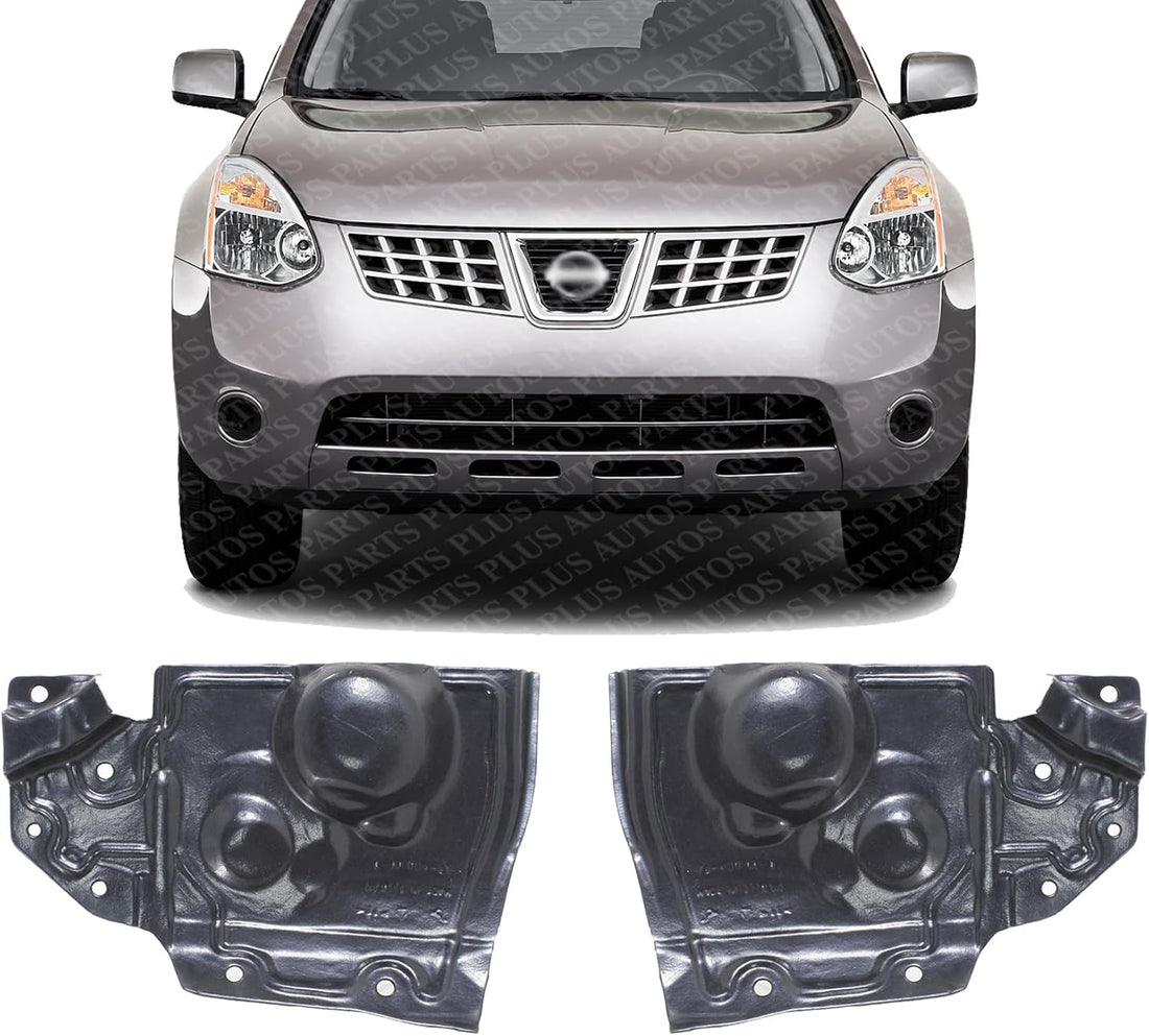 Set of 2 Front Engine Splash Shield Under Cover Right Passenger & Left Driver Side Direct Replacement Compatible with 2008-2012 Nissan Rogue NI1228155 NI1228156 64838JG00A 64839JG00A