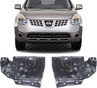 Set of 2 Front Engine Splash Shield Under Cover Right Passenger & Left Driver Side Direct Replacement Compatible with 2008-2012 Nissan Rogue NI1228155 NI1228156 64838JG00A 64839JG00A