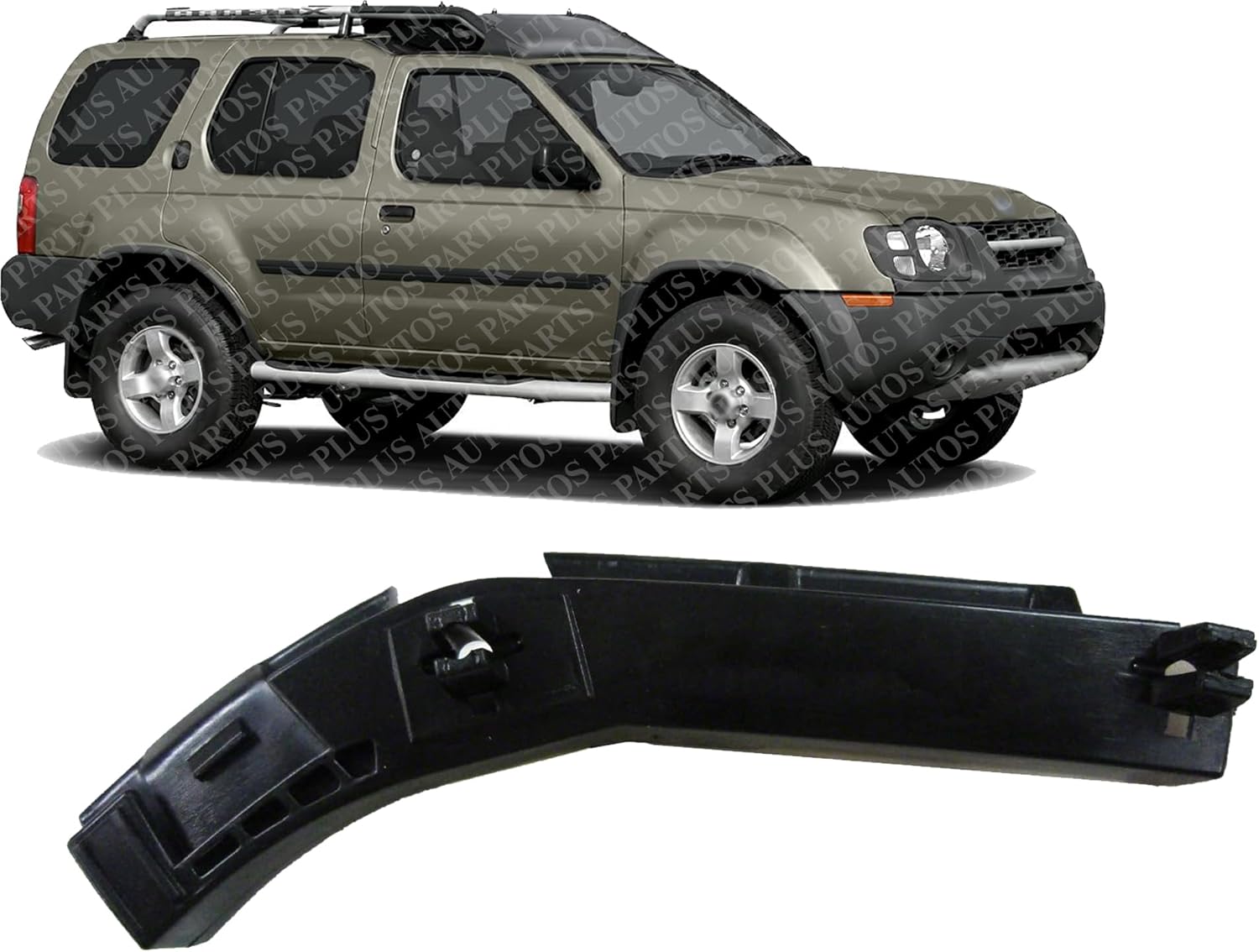 Front Bumper Cover Bracket Plastic Right Passenger Side Direct Replacement Compatible With 2005-2015 Nissan Xterra NI1043104 62042EA001