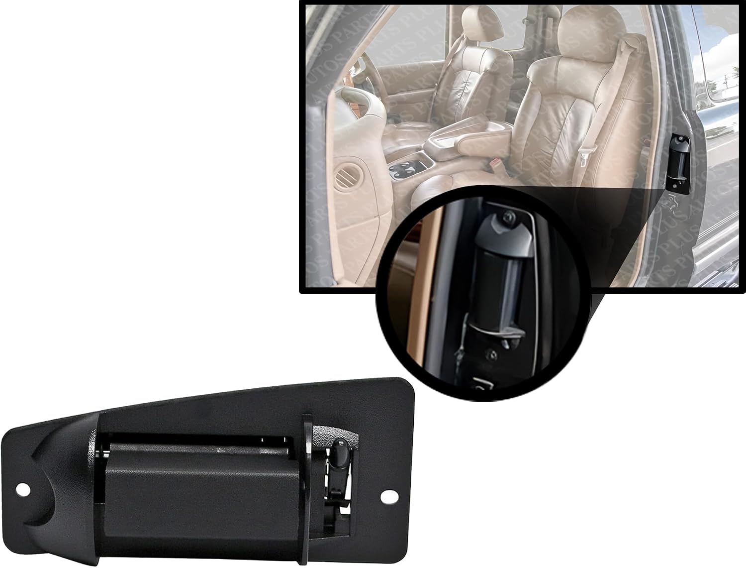 Rear Door Handle Textured Left Driver Side Direct Replacement Compatible with 1999-2006 Chevrolet Silverado/GMC Sierra GM1520115 15758172