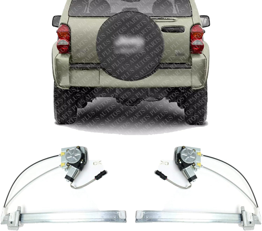 Set of 2 Rear Window Regulators with Motor Left Driver & Right Passenger Side Direct Replacement Compatible with 2002-2006 Jeep Liberty CH1550111 CH1551111 68059646AA 55360034AJ