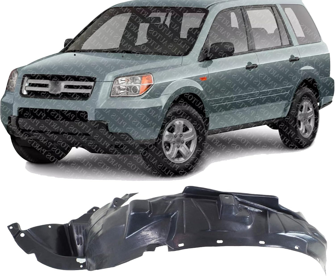 Front Fender Liner Left Driver Side Direct Replacement Compatible With 2006-2008 Honda Pilot HO1250108 74151S9VA10